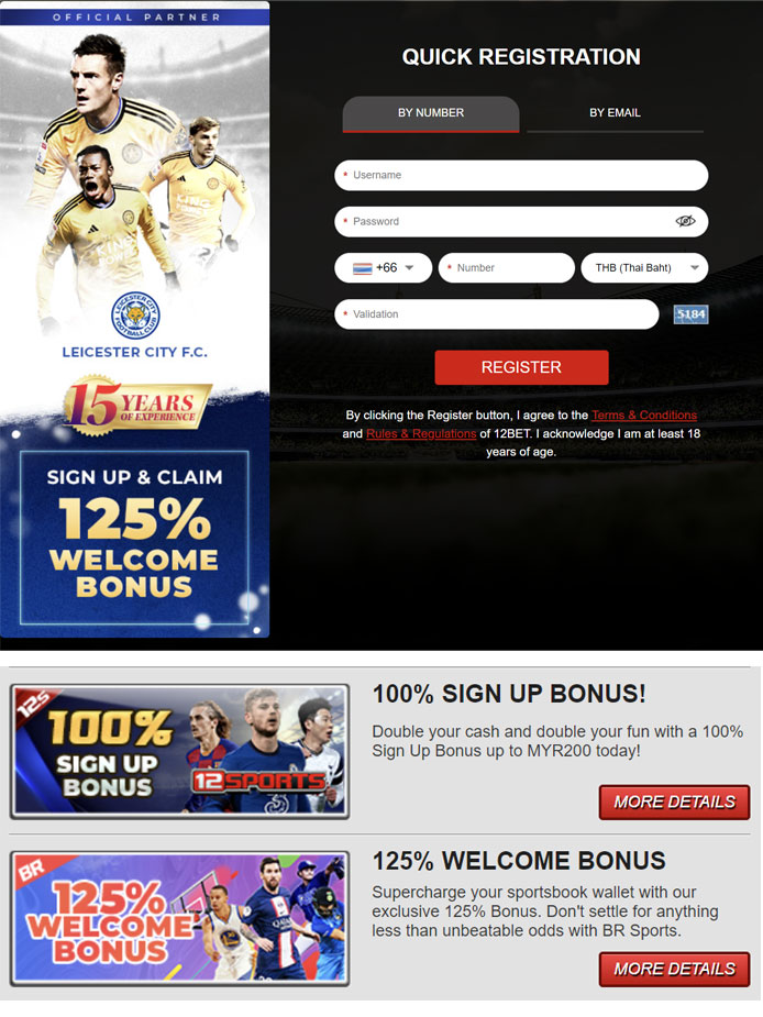 12bet register promotion